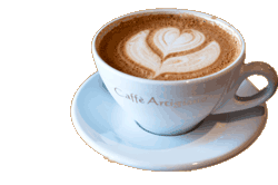 cup of coffee with a heart in it